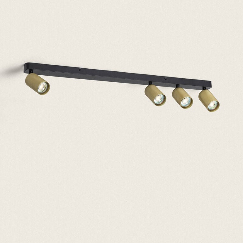 foto del prodotto lampada da soffitto alluminio breixo 4 faretti oro