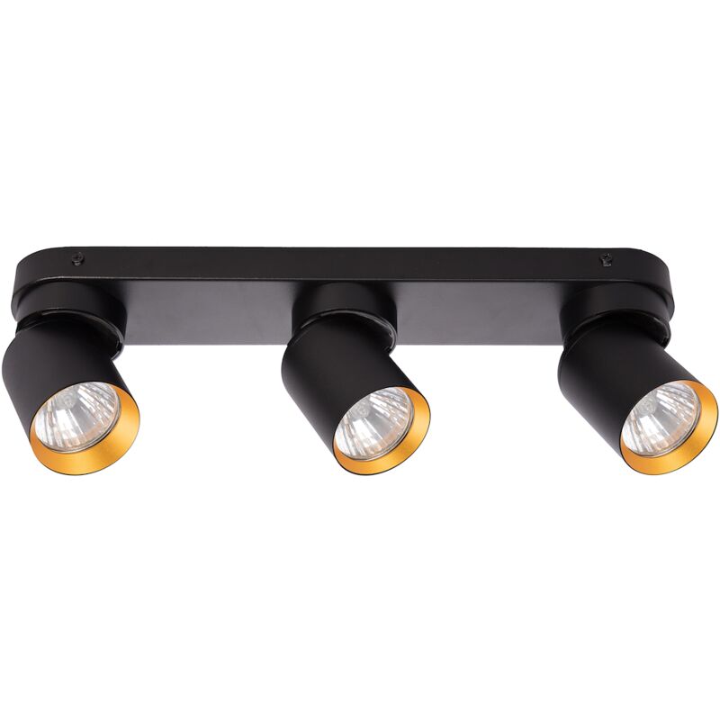 foto del prodotto lampada da soffitto andy 3xgu10 nero oro