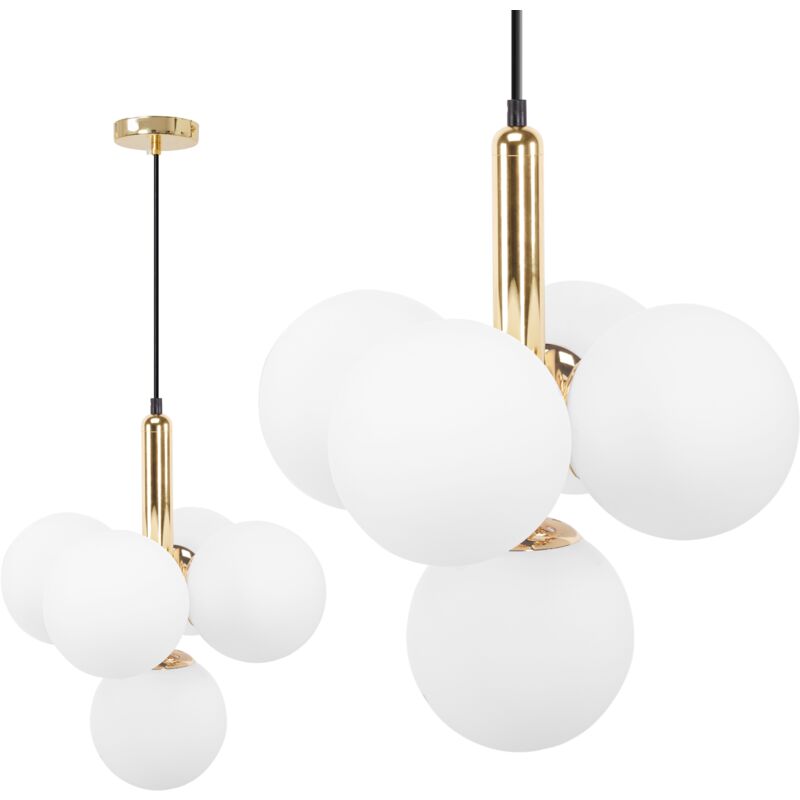foto del prodotto lampada da soffitto app1574 5cp gold white