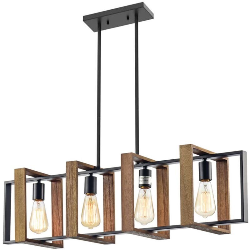 foto del prodotto lampada da soffitto app1583 4cp black wood