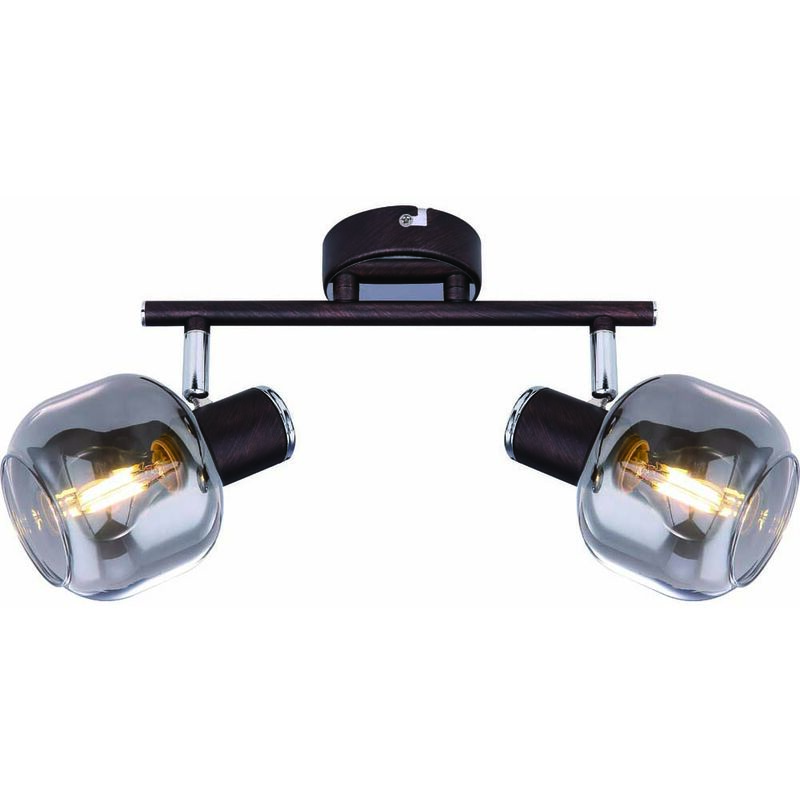 foto del prodotto lampada da soffitto apparecchio metallo bronzo cromo vetro spot mobili soggiorno letto