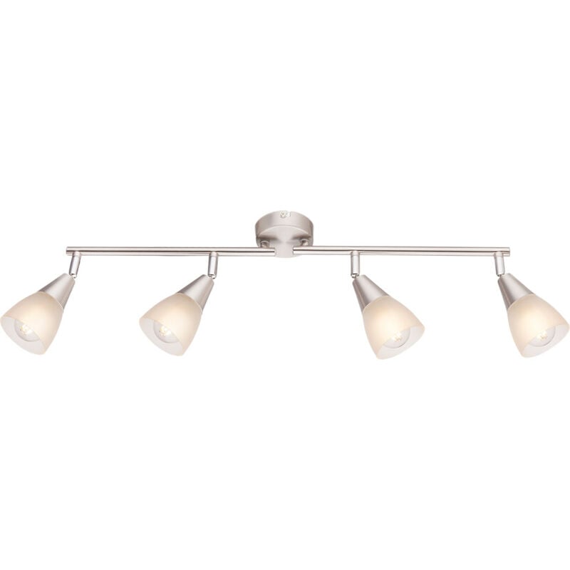foto del prodotto lampada da soffitto apparecchio spot mobile metallo nichel opaco soggiorno sala da pranzo camera da letto