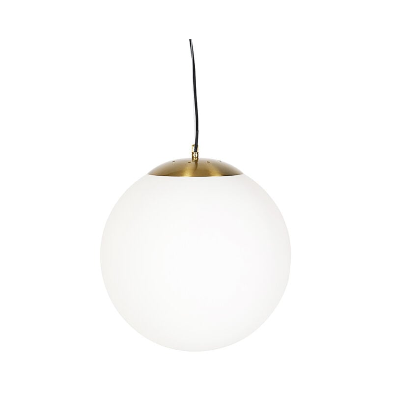 foto del prodotto lampada da soffitto ball 40 scandinavo vetro,acciaio bianco sfera e27 max. 1 x 7 watt qazqa