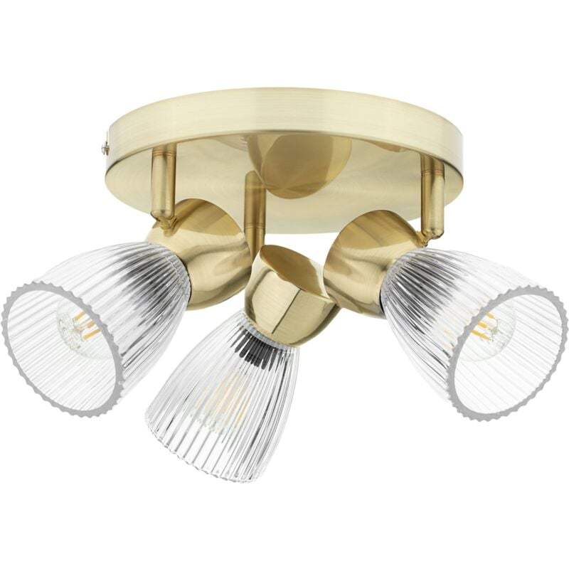 foto del prodotto lampada da soffitto best gold 3xe14 rotonda 