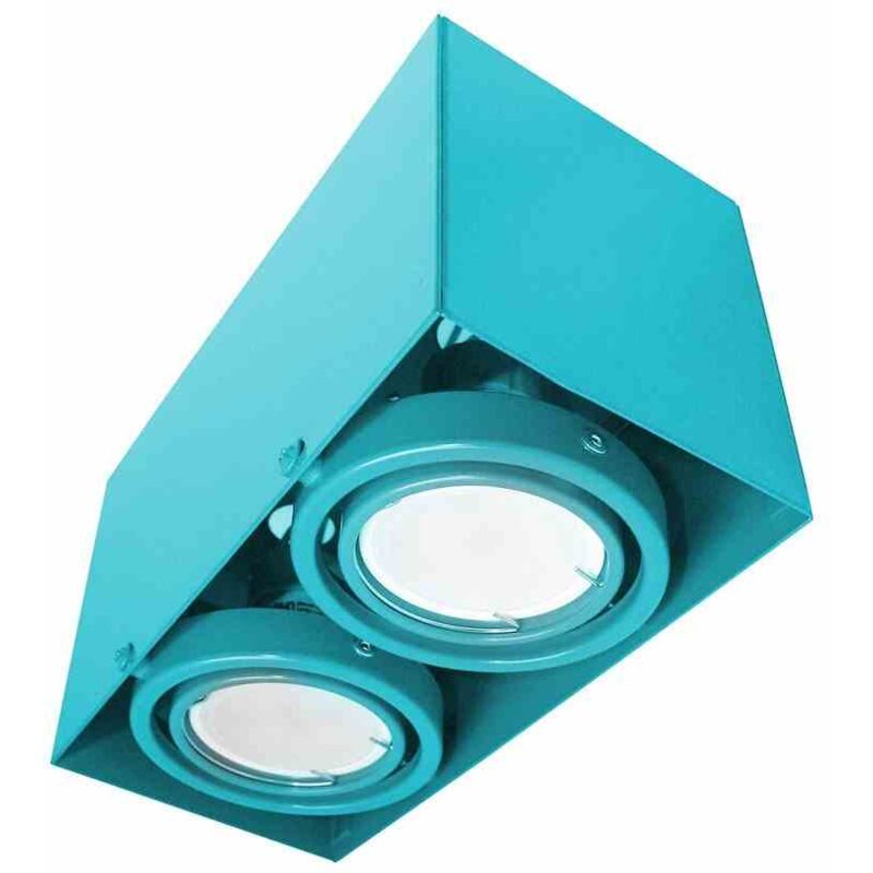 foto del prodotto lampada da soffitto blocco turchese 2x7w gu10 led