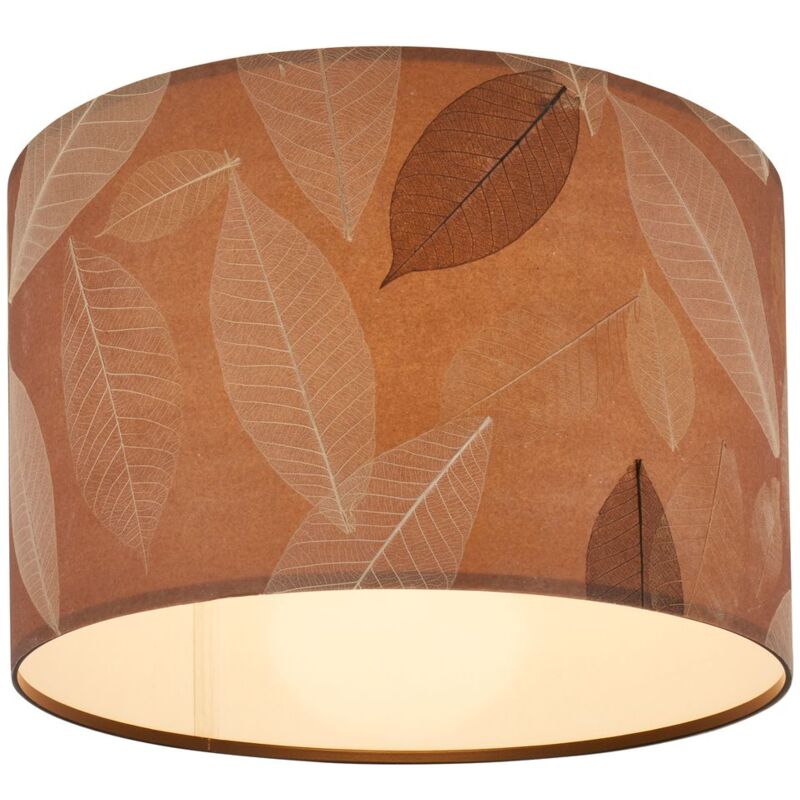 foto del prodotto lampada da soffitto briloner mata, decorazione a foglie, stile boho, attacco e27, color caff , 35 x 28 cm