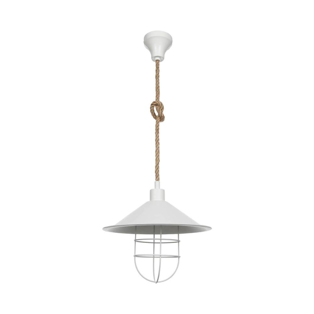 foto del prodotto lampada da soffitto bulut asz0631 metallo bianco e corda iuta effez