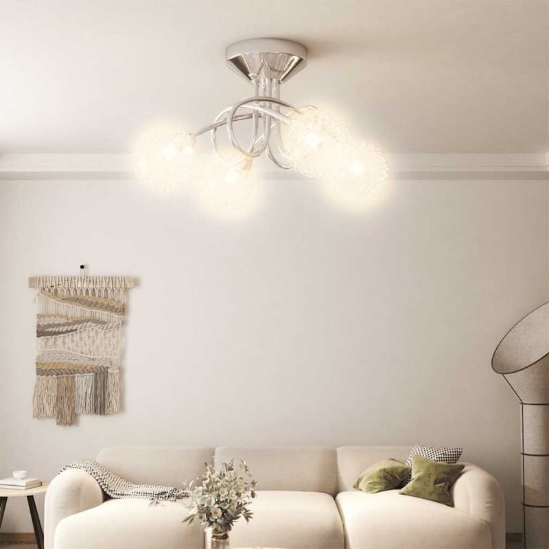 foto del prodotto lampada da soffitto con paralumi in rete per 4 luci led g9 - vidaxl