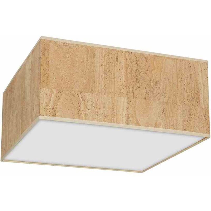foto del prodotto lampada da soffitto cork bianco sughero 2xe27