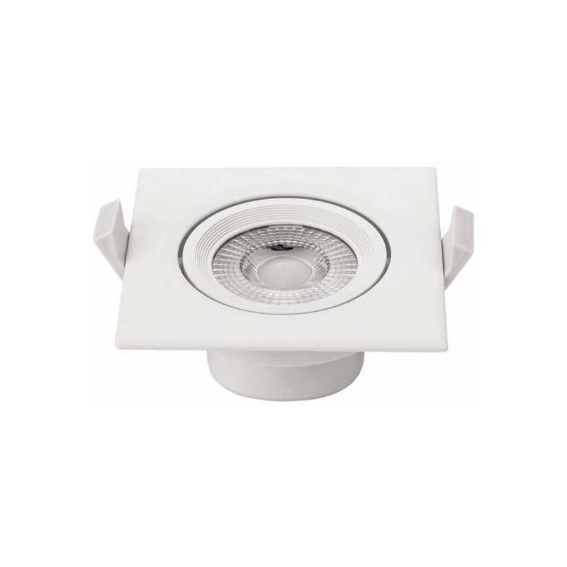 foto del prodotto lampada da soffitto da incasso quadrato bianco led 7w cob illuminazione 35w white day 6000k