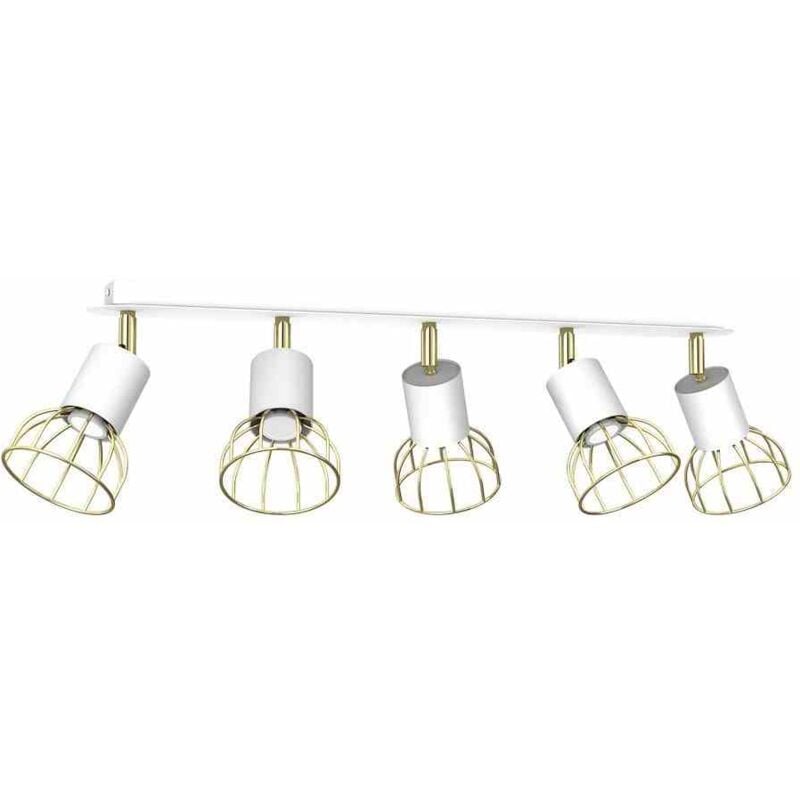 foto del prodotto lampada da soffitto dante bianco oro 5x mini gu10