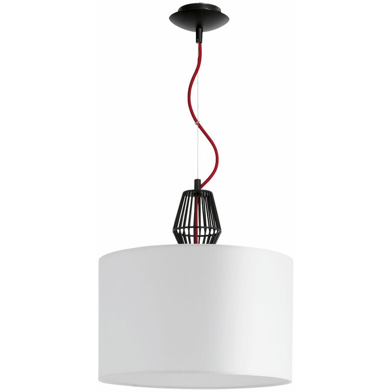 foto del prodotto lampada da soffitto di alta qualit con paralume in tessuto, illuminazione per soggiorno, sala da pranzo eglo 93974