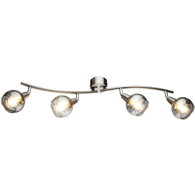foto del prodotto lampada da soffitto di design a led per soggiorno, sala da pranzo, faretto bar, faretto in vetro fum orientabile