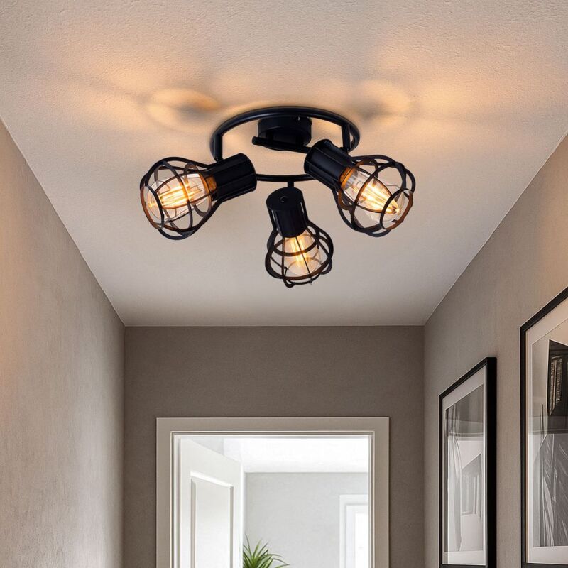 foto del prodotto lampada da soffitto di lusso con faretto da salotto lampada a gabbia rondell orientabile globo 15388-3