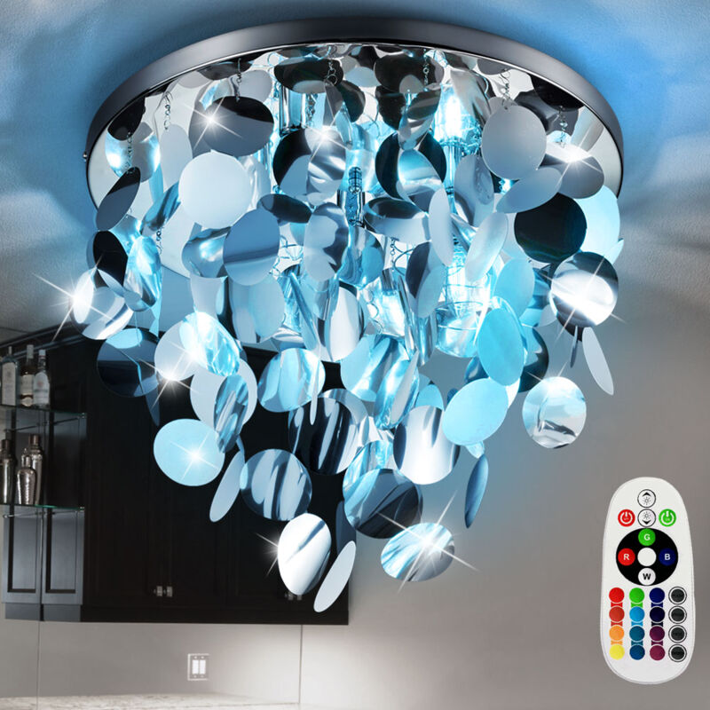 foto del prodotto lampada da soffitto dimmerabile camera da letto telecomando tenda di luce in un set di lampade led rgb