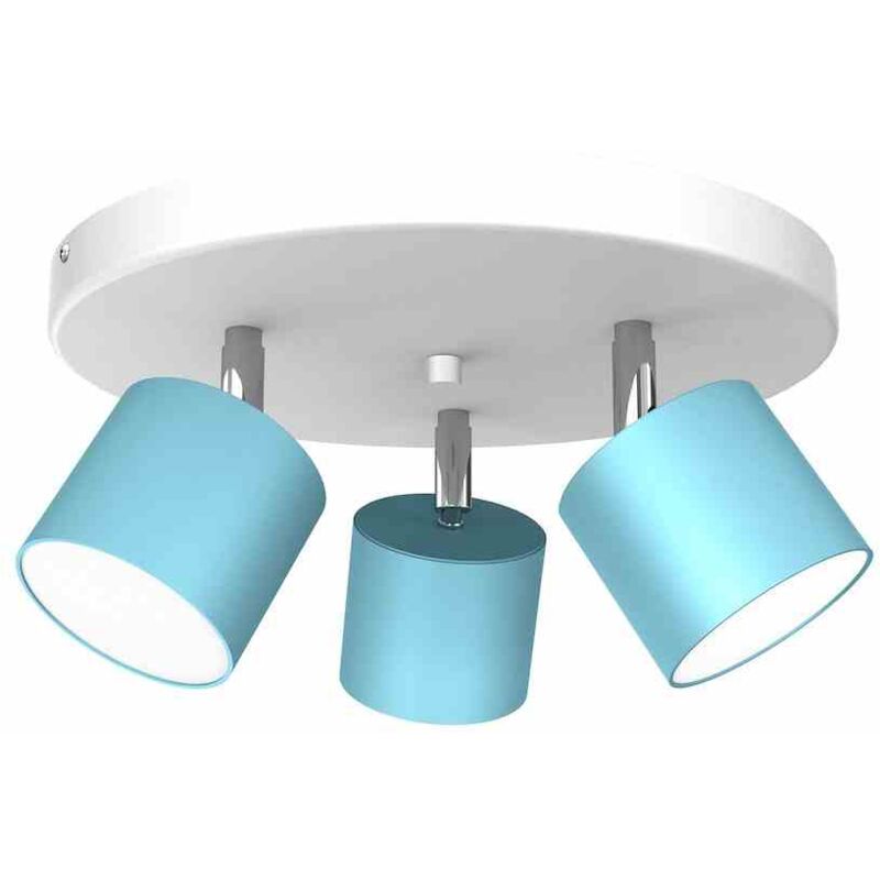 foto del prodotto lampada da soffitto dixie blu bianco 3xgx53