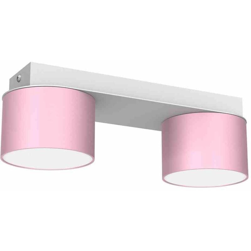 foto del prodotto lampada da soffitto dixie rosa bianco 2xgx53