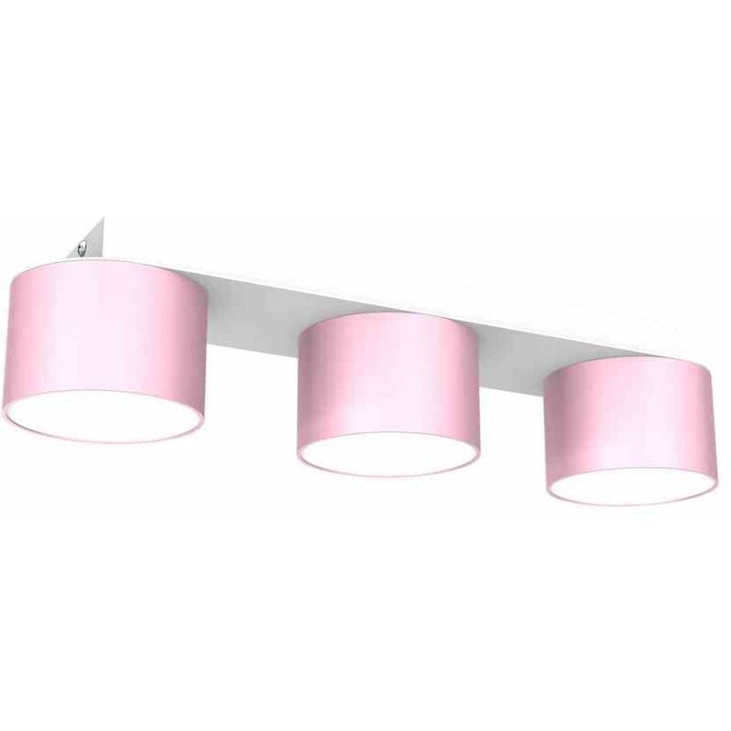 foto del prodotto lampada da soffitto dixie rosa bianco 3xgx53