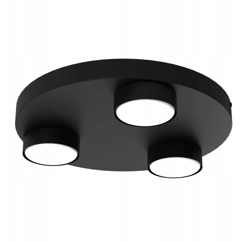 foto del prodotto lampada da soffitto ewilight alfa su ruota, 3x led gx53, nera