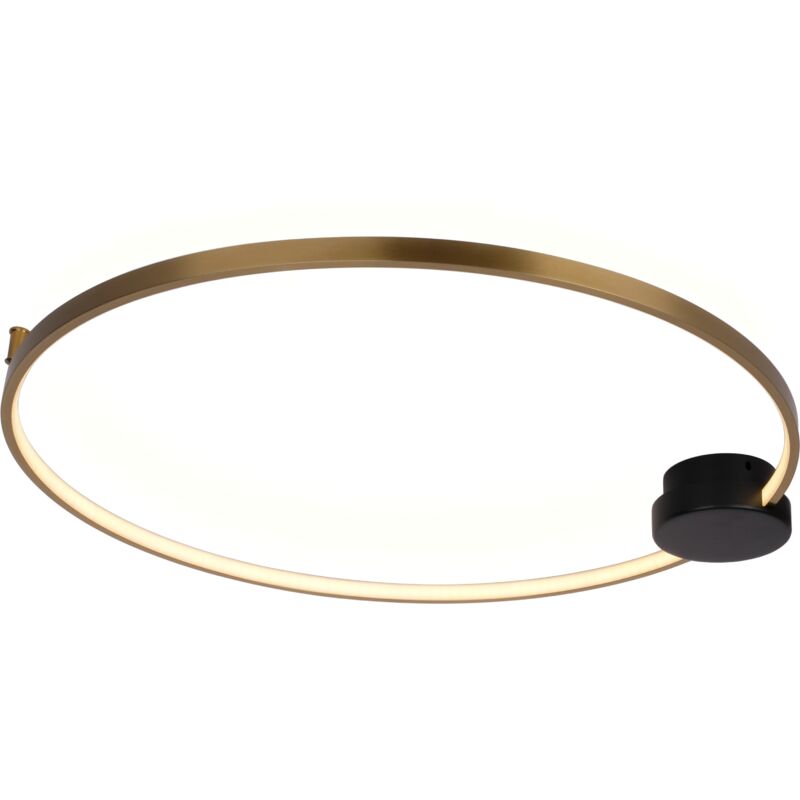 foto del prodotto lampada da soffitto eye 40 plafoniera moderna a led nera e oro, 40 cm
