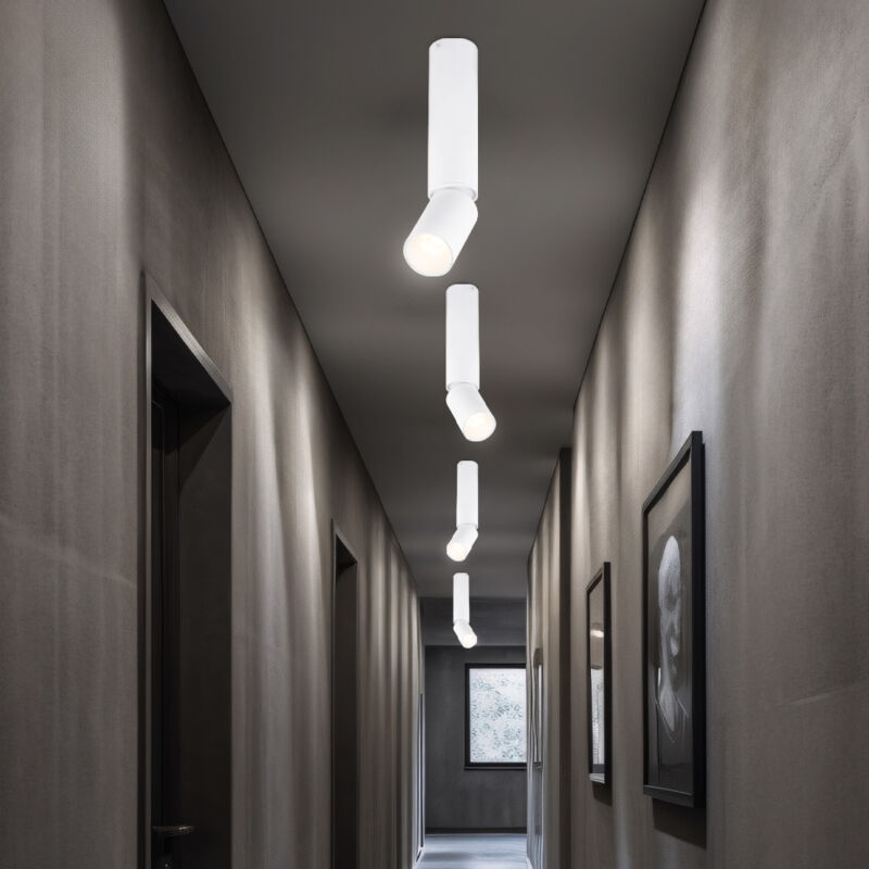 foto del prodotto lampada da soffitto faretto da soffitto lampada da sala da pranzo lampada da soggiorno lampada da cucina, alluminio bianco, spot mobile, 1x led 8w