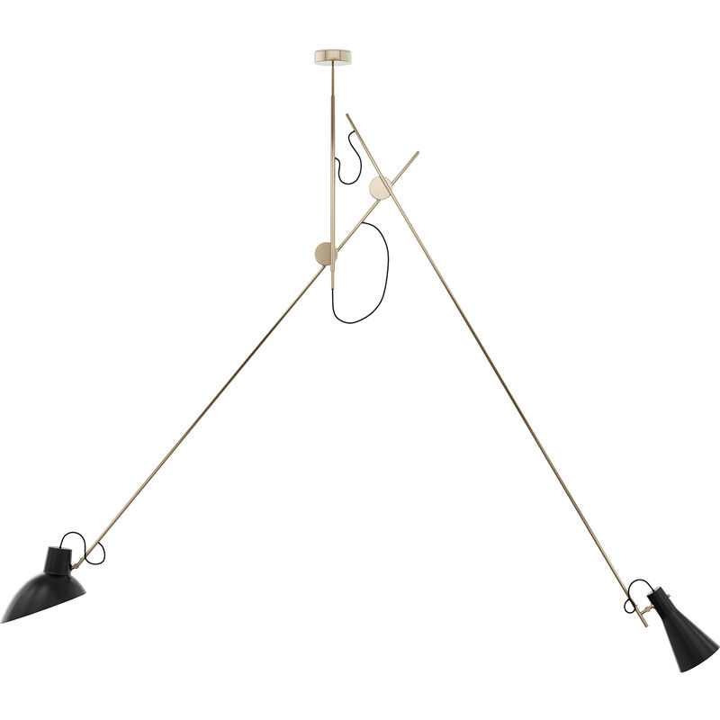foto del prodotto lampada da soffitto flessibile lampada a sospensione 2 bracci pats oro