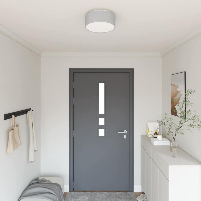 foto del prodotto lampada da soffitto grigio 30 x 13.5 cm tessuto vidaxl