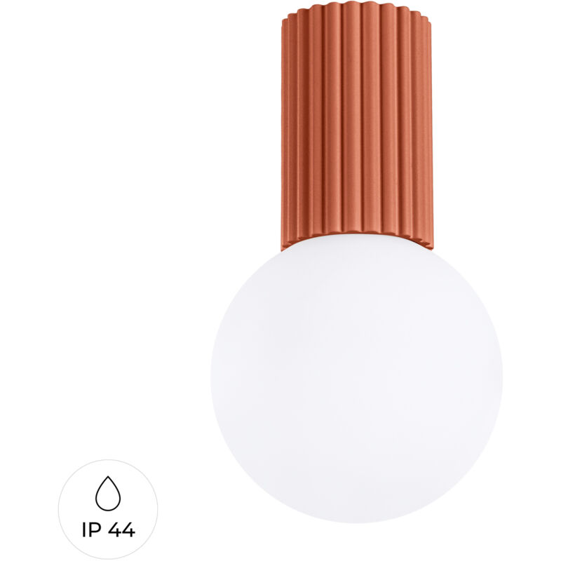 foto del prodotto lampada da soffitto halo ocra rossa 12x21x12cm sollux