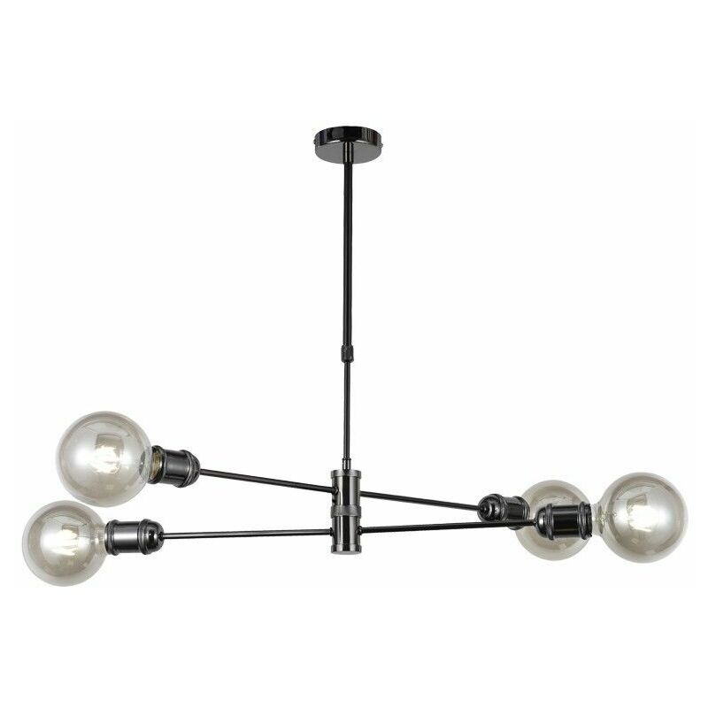 foto del prodotto lampada da soffitto horizon grafite 4 luci cristalrecord 99 894 27 280