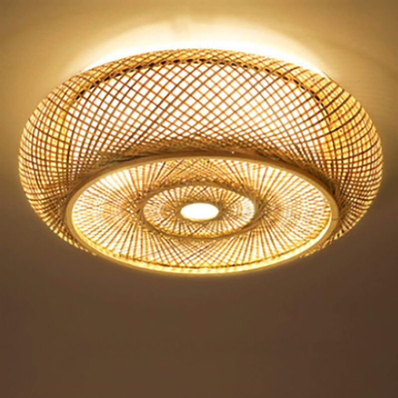 foto del prodotto lampada da soffitto in bamb fatta a mano 3 lampade da soffitto in bamb di alta qualit per soggiorno, camera da letto, balcone rustico lodge