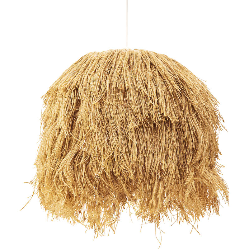 foto del prodotto lampada da soffitto in iuta lampada a sospensione di stile boho bali lien naturale