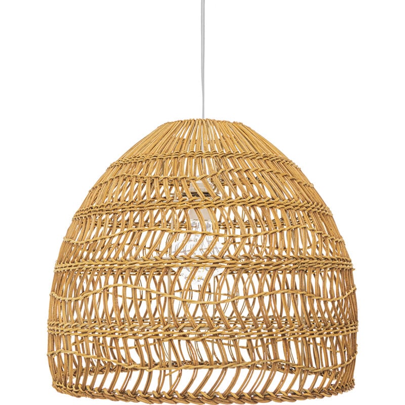 foto del prodotto lampada da soffitto in rattan lampada a sospensione in stile boho bali 40cm hoa legno naturale