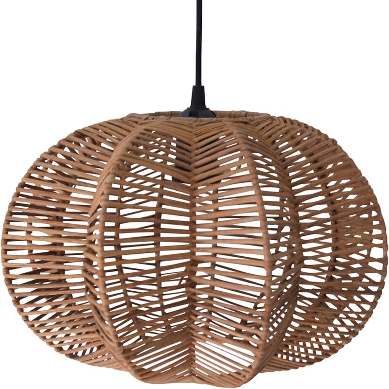 foto del prodotto lampada da soffitto in rattan lampada a sospensione stile boho bali pya naturale