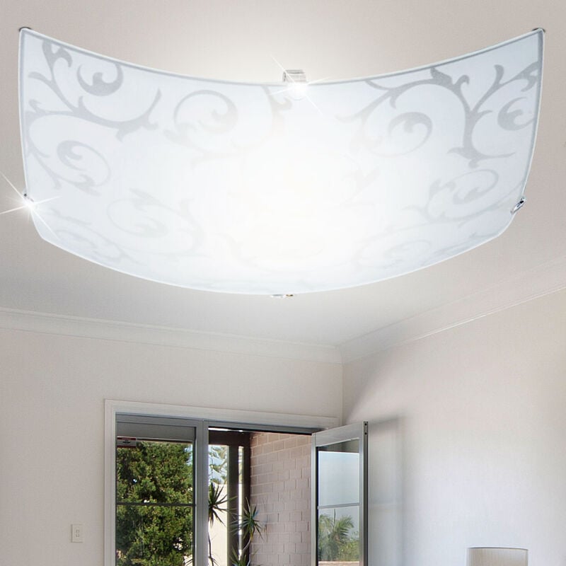 foto del prodotto lampada da soffitto in vetro, illuminazione per soggiorno, sala da pranzo, design di fiori e boccioli
