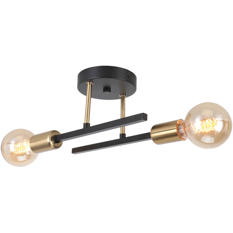 foto del prodotto lampada da soffitto industrial vintage plafoniera sputnik per camera da letto soggiorno cucina corridoio 2 luci