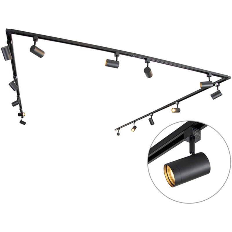 foto del prodotto lampada da soffitto jeana moderno acciaio nero oblungo max. 14 x watt qazqa