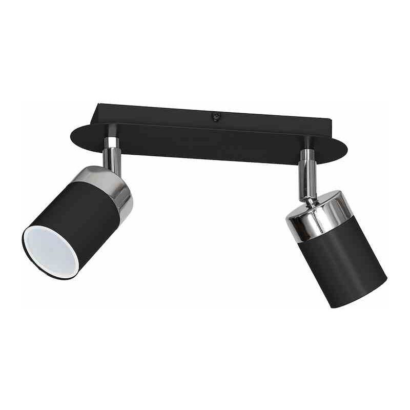 foto del prodotto lampada da soffitto joker nero cromo 2xgu10
