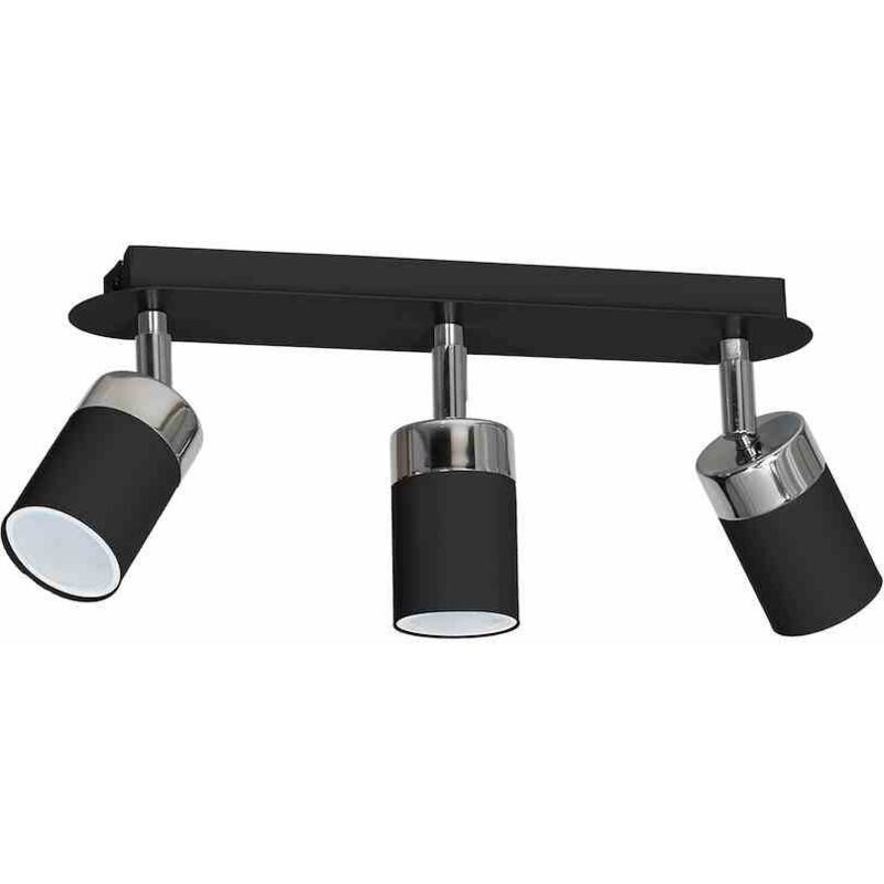 foto del prodotto lampada da soffitto joker nero cromo 3xgu10