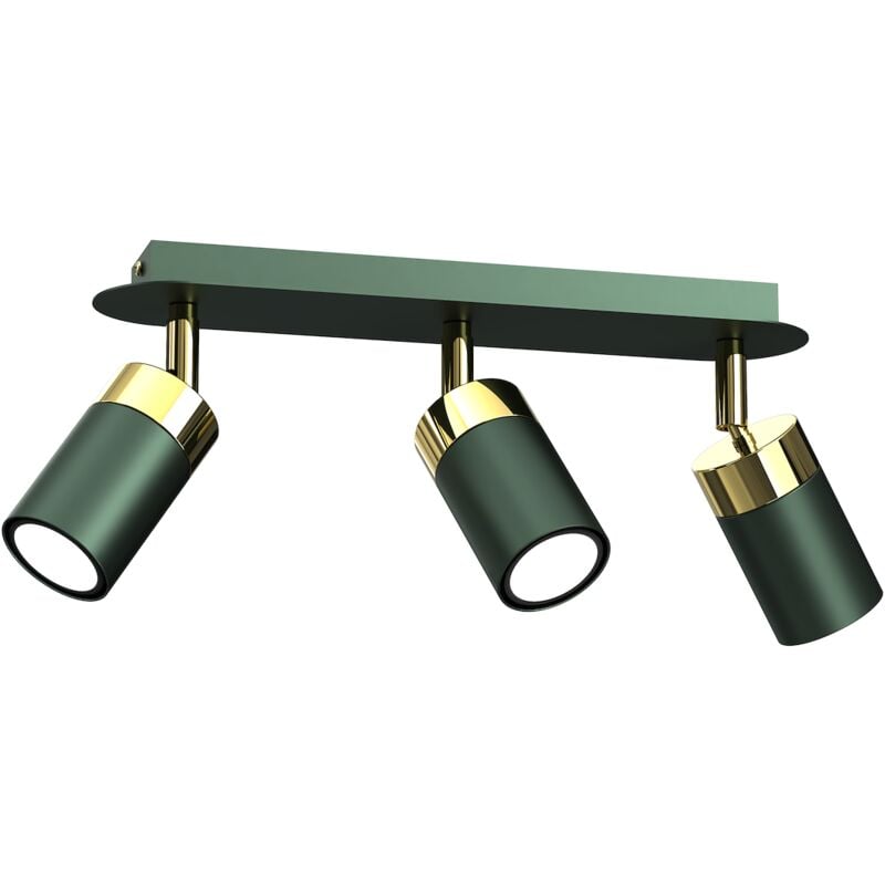 foto del prodotto lampada da soffitto joker verde/oro 3xgu10