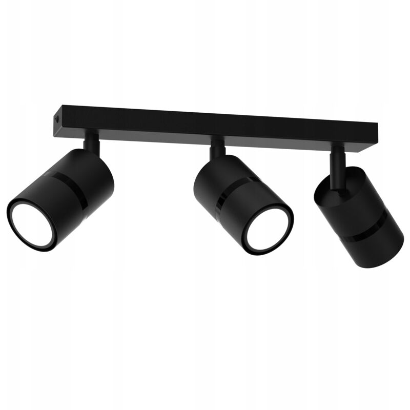 foto del prodotto lampada da soffitto jokeys strip, orientabile, 3x gu10, nera