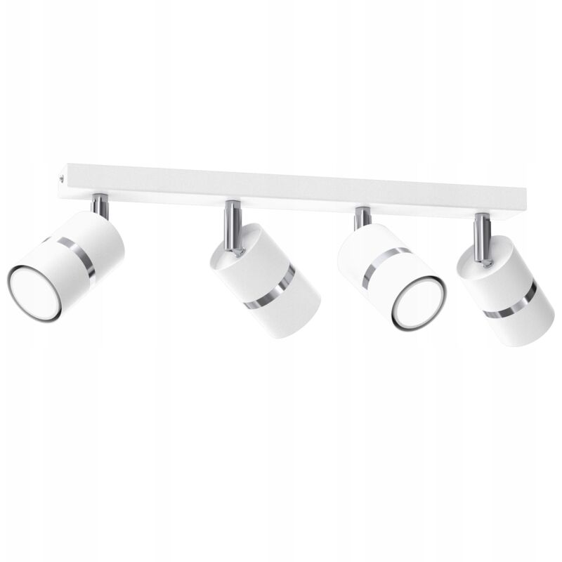 foto del prodotto lampada da soffitto jokeys strip, orientabile, 4x gu10, cromo bianco