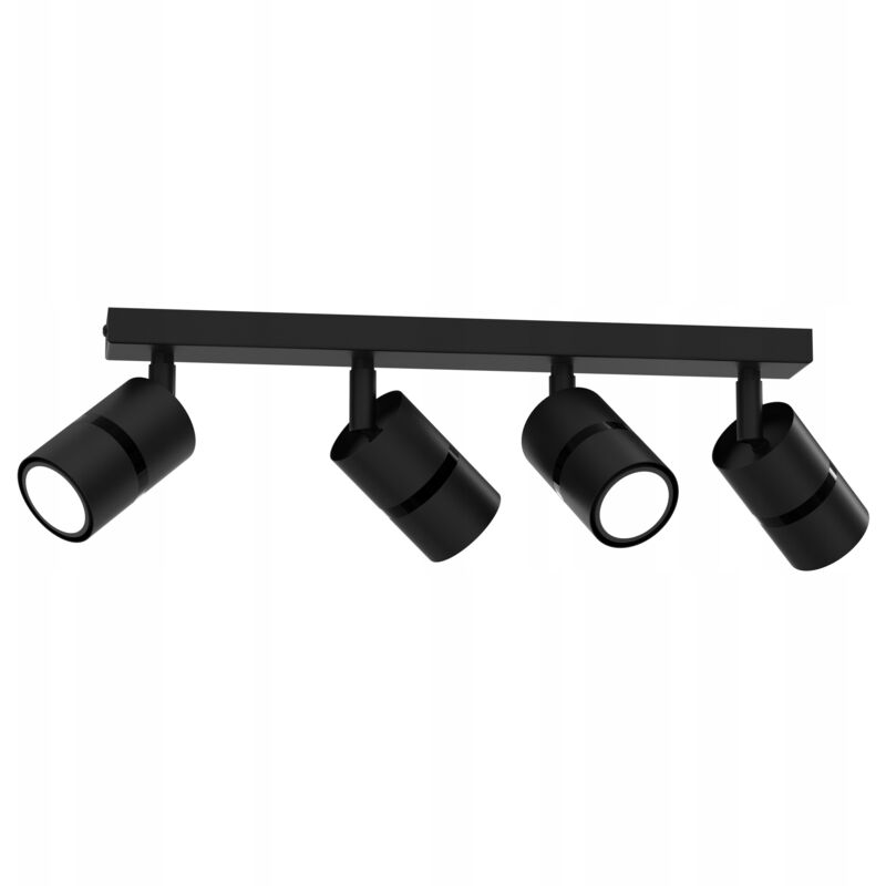 foto del prodotto lampada da soffitto jokeys strip, orientabile, 4x gu10, nera