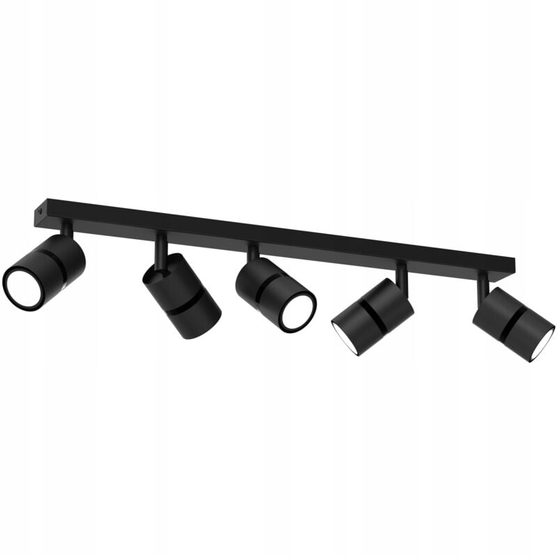 foto del prodotto lampada da soffitto jokeys strip, orientabile, 5x gu10, nera