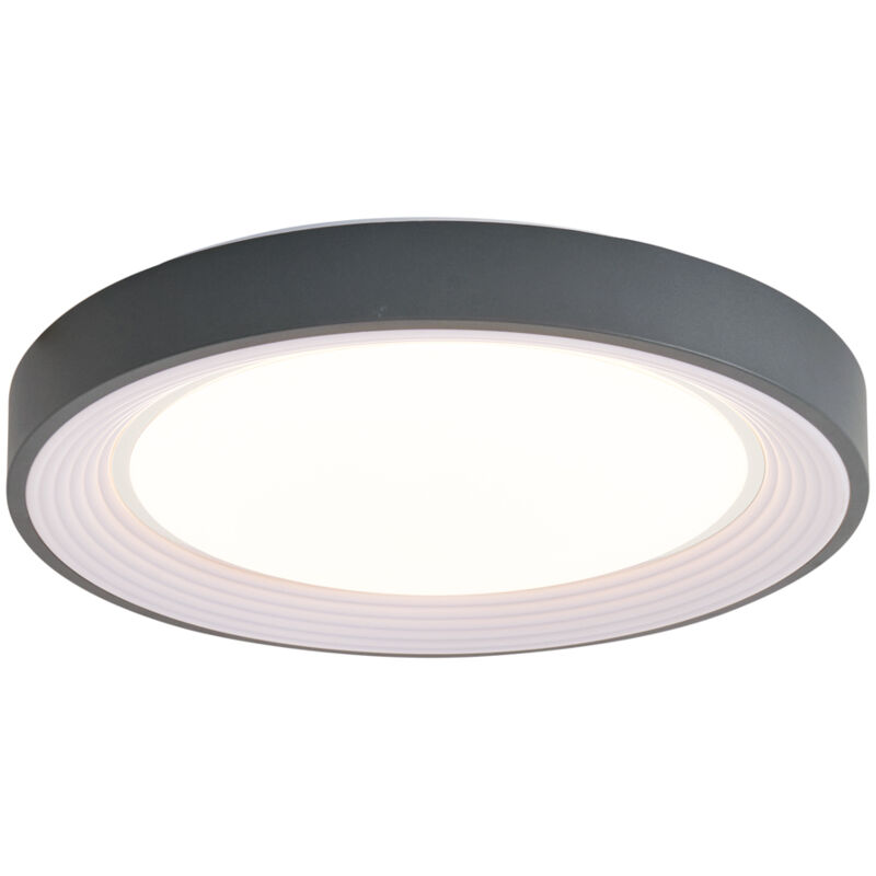 foto del prodotto lampada da soffitto kanton moderno metallo,plastico grigio bianco tondo non sostituibile led max. 1 x 30 watt qazqa