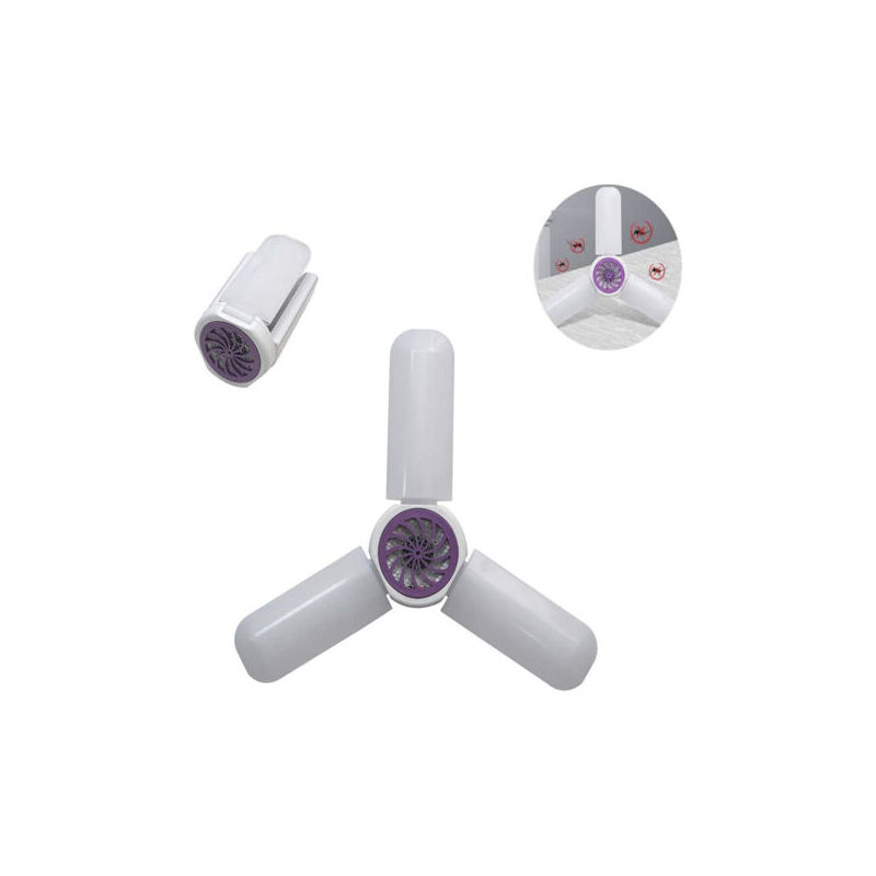 foto del prodotto lampada da soffitto killer repellente aspira zanzare 40w led e27 3 pale te b0327