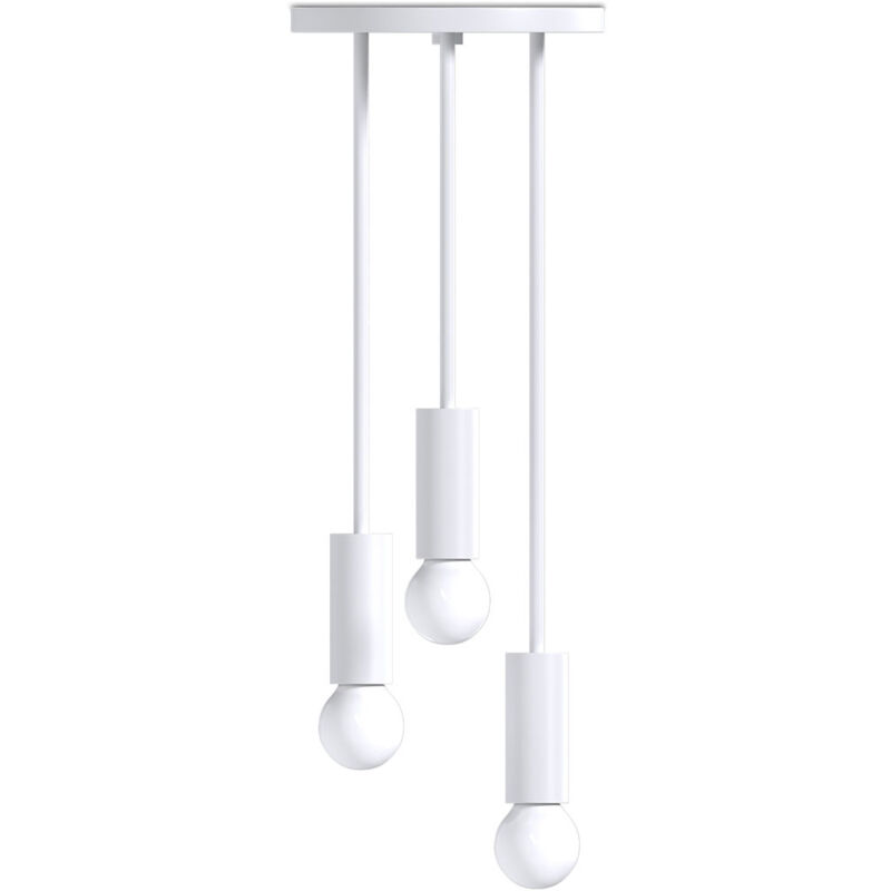 foto del prodotto lampada da soffitto lampada a sospensione 3 bracci troy bianco