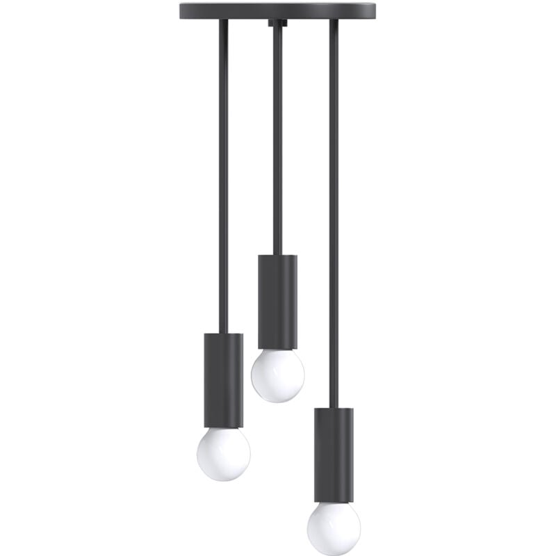 foto del prodotto lampada da soffitto lampada a sospensione 3 bracci troy nero