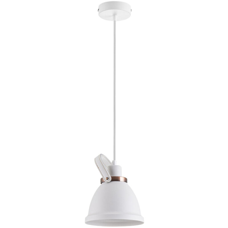 foto del prodotto lampada da soffitto lampada a sospensione soggiorno e studio industriale e27 senza illuminante, bianca rame paco home