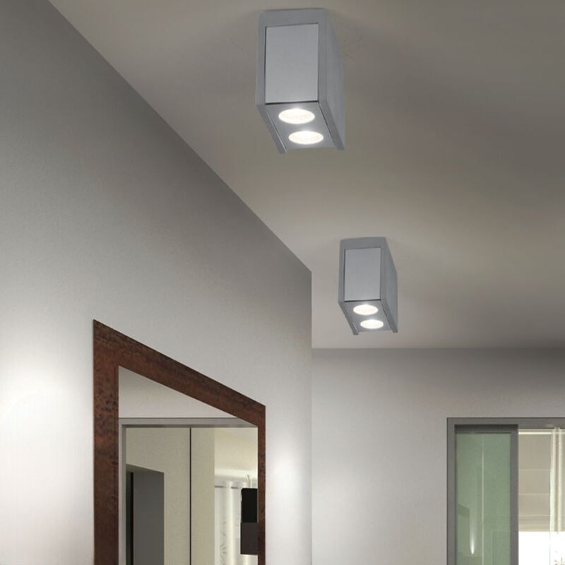 foto del prodotto lampada da soffitto, lampada da corridoio, lampada da soffitto, lampada da camera da letto, lampada da soggiorno, lampada da cucina, metallo grigio