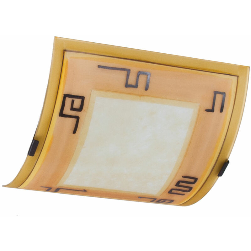 foto del prodotto lampada da soffitto lampada da parete per sala da pranzo lampada da soffitto in vetro giallo arancione eglo 87318o